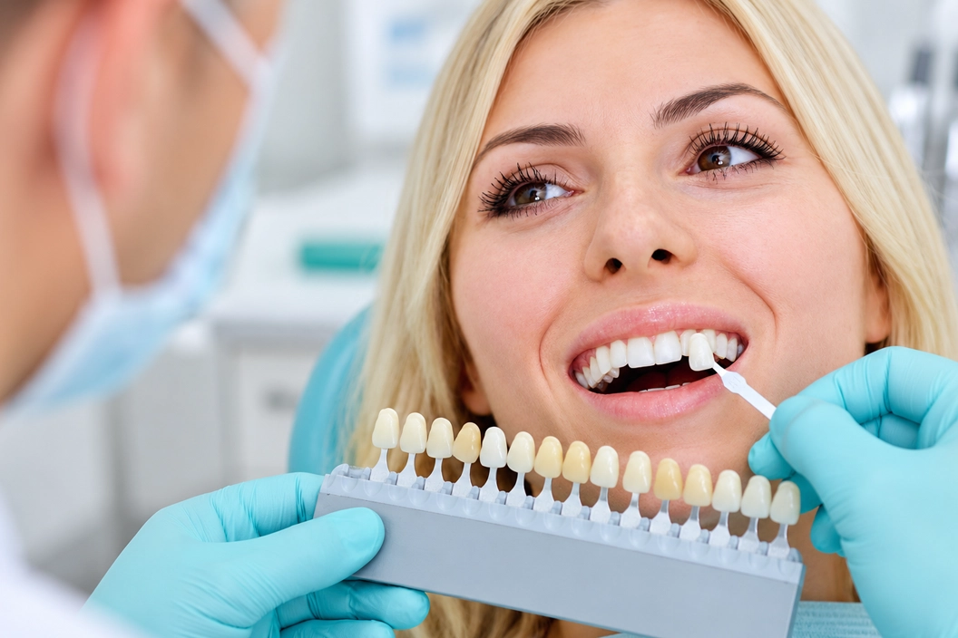 Patient receiving welcoming dental care